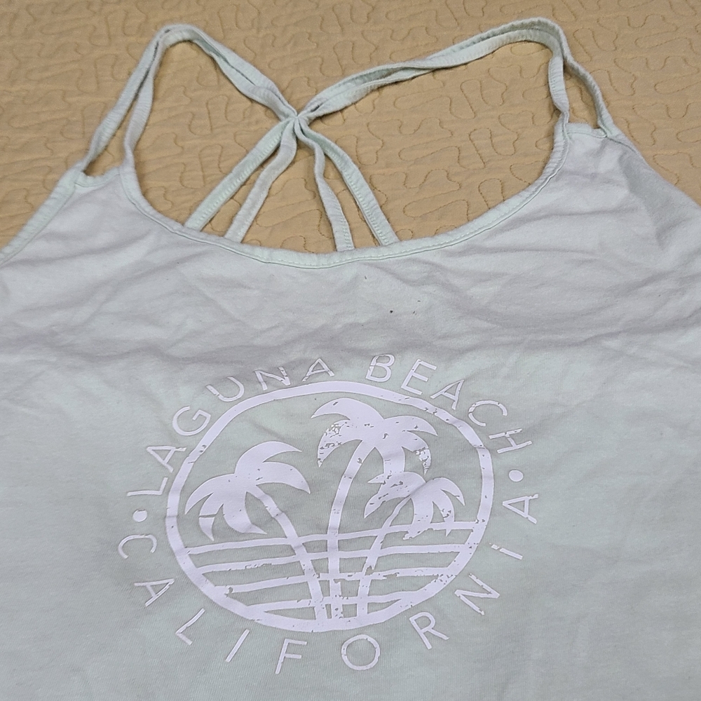 Laguna Beach California strappy racer back tank top size S - Picture 1 of 4
